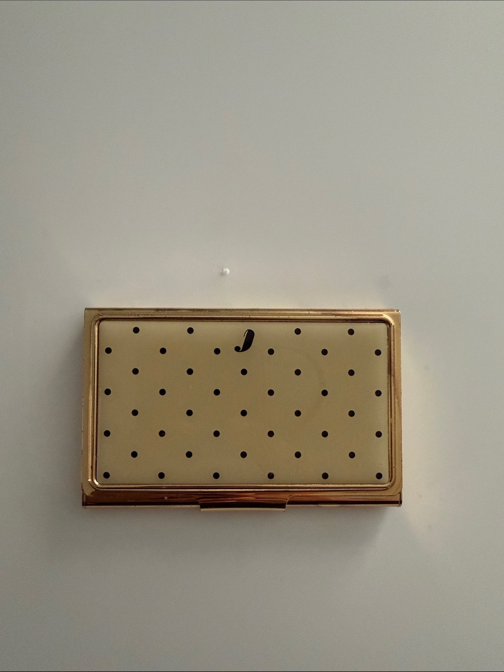kate spade Cream Polka Dot Gold Card Case